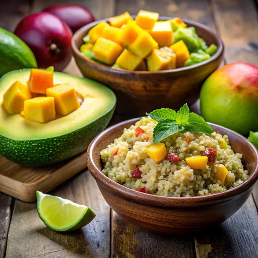 Ensalada de Quinoa con Aguacate y Mango