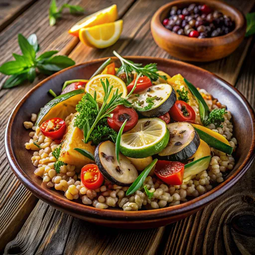 Tazón Energético de Cebada y Verduras a la Parrilla